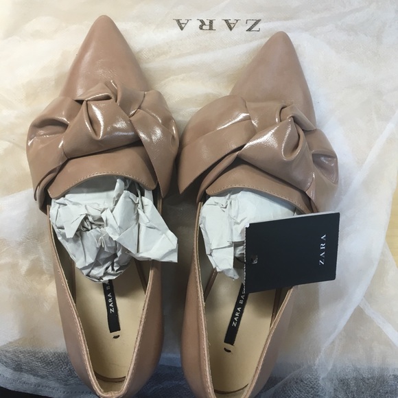 Zara nude colored flats with bow detail — HP - Picture 5 of 6
